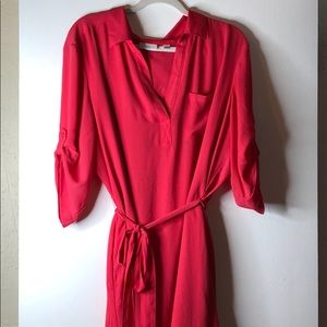 Hot Pink Dress Shirt Dress